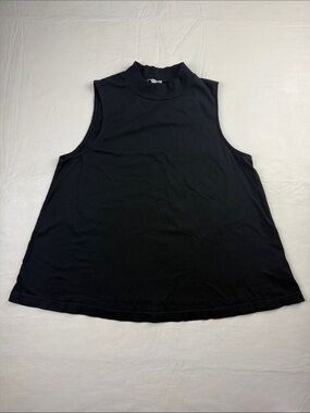 Splendid Black Mock-Neck Sleeveless A-Line Tank Size M